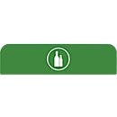 Hinweistafel für konfigurierbare Recyclingstation von Rubbermaid, für 125 Liter Behältereinheit, B 610 x H 203 x T 20 mm, Glas, grün
