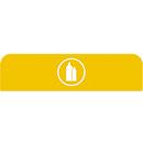 Hinweistafel für konfigurierbare Recyclingstation von Rubbermaid, für 125 Liter Behältereinheit, B 610 x H 203 x T 20 mm, Kunststoff, gelb
