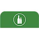 Hinweistafel für konfigurierbare Recyclingstation von Rubbermaid, für 57 Liter Behältereinheit, B 367 x H 203 x T 20 mm, Glas, grün