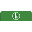 Hinweistafel für konfigurierbare Recyclingstation von Rubbermaid, für 87 Liter Behältereinheit, B 489 x H 203 x T 20 mm, Glas, grün
