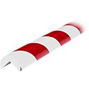 Hoekbeschermprofiel type A, 1 m/stuk, wit/rood