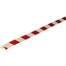 Hoekbeschermprofiel type E, 1 m/stuk, wit/rood