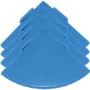 Hoeken voor vloerrooster Yoga Rost®, blauw, 4 stuks