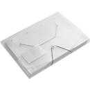 Hoekmappen FolderSys JUMBO, A4, B 240 x H 320 mm, 3 binnenflappen &amp; elastische sluiting, polypropyleen, dikte 0,42 mm, transparant, 10 st.