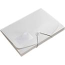 Hoekmappen FolderSys JUMBO, A4, B 240 x H 320 mm, 3 binnenflappen &amp; elastische sluiting, polypropyleen, dikte 0,42 mm, wit, 10 st.
