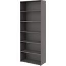 Home Office Regal TEMPIO, aus Holz, 6 Fächer, 6 OH, B 800 x T 340 x H 2130 mm, anthrazit