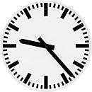 Horloge de gare, avec cadran à bâtons, Ø 500 mm, pour l'intérieur