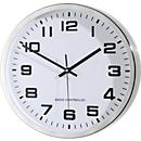 Horloge murale radio en acier inoxydable, ronde, ø 300 mm
