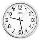 Horloge murale radio-pilotée, Ø 300 mm, argent mat