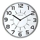 Horloge murale UNILUX Pop, quartz, Ø 30 cm, aiguilles silencieuses, gris métal