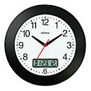 Horloge radio pilotée avec cadran à chiffres et écran LCD pour la date, Ø 300 mm, pour l'intérieur