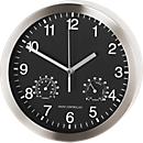 Horloge radio- pilotée L'UNIVERSELLE, avec thermomètre et hygromètre, Ø 400 mm