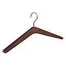 Houten kleerhanger Rudolf Weber KG Hout, kleerhanger dikte 22 mm, draaibare haak, 4 stuks, donker gebeitst walnoot