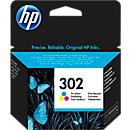HP Tintenpatrone Nr. 302 color (F6U65AE), original