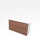 HR cupboard X-TIME-WORK, 2 pull-outs, 860 x 430 x 860 mm, walnut Canaletto decor/white