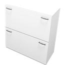 HR-Schrank PHENOR, 2 Auszüge, H 860 x B 860 x T 430 mm, weiß