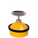 Humidificateur économique, en tôle d'acier, jaune, 1 l, Ø 178 x H 200 mm, plaque d'arrosage à ressort
