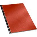 Inbindcovers, karton, met leernerf, A4, rood, 100 stuks