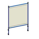 Infectiebeschermingsframe 5900 voor fetra-transportinrichtingen, stalen buis/PVC-folie, briljantblauw RAL 5007/transparant, L 910 x B 49 x H 1410 mm