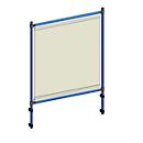 Infektionsschutzrahmen 5901 für fetra Transportgeräte, Stahlrohr/PVC-Folie, brillantblau RAL 5007/glasklar, L 1060 x B 49 x H 1410 mm