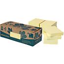 INFO post-its, gerecycled papier, 50 mm x 40 mm, 12 stuks, geel