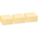 INFO post-its, gerecycled papier, 75 mm x 75 mm, 12 stuks, geel