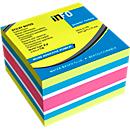 inFO Power Notes cube de notes adhésives, 75 x 75 mm, 450 feuilles, blanc, 4 couleurs