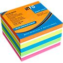inFO Power Notes Sticky Note Cube, 75 x 75 mm, 450 feuilles, blanc, 6 couleurs