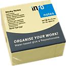 INFO zelfklevende notitieblaadjes, 75 mm x 75 mm, 1 x 400 vellen, geel