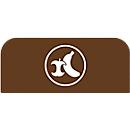 Information board for Rubbermaid configurable recycling station, for 57 liter container unit, W 367 x H 203 x D 20 mm, biowaste, brown