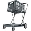 Inklapbare trolley CLAX®- met vouwkrat - 46 L - grijs