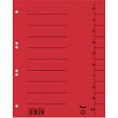 Intercalaire à découper, carton intensif, format A4, rouge