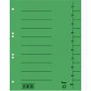 Intercalaire à découper, carton intensif, format A4, vert