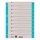 Intercalaires à découper A4 1652 LEITZ®, utilisation universelle, 100 p., bleu clair