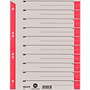 Intercalaires à découper A4 1652 LEITZ®, utilisation universelle, 25 p., rouge