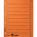 Intercalaires à découper LEITZ®, format A4, numérotés, 100 p., orange