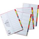 Intercalaires de couleurs en carton, avec page de garde, 10 divisions (5 couleurs)