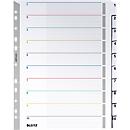 Intercalaires en carton réinscriptibles LEITZ®, numérotés de 1 à 10, avec perforation