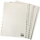 Intercalaires en papier format A4, individuel, format A4 1-20, chamois clair
