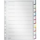 Intercalaires en plastique avec onglets LEITZ, format A4, 10 feuilles, n° 4370