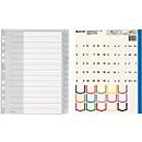 Intercalaires en plastique avec onglets LEITZ, format A4, 15 feuilles, n° 1276
