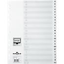 Intercalaires en plastique DURABLE, format A4, lettres A-Z (24 intercalaires), blanc
