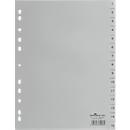 Intercalaires en plastique DURABLE, format A4 portrait, numérotés de 1 à 15, gris