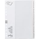 Intercalaires en plastique DURABLE, format A4 portrait, numérotés de 1 à 31, blanc