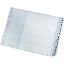 Intercalaires en plastique LEITZ®, lettres de A à Z (feuilles), n° 1262