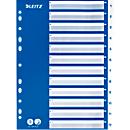 Intercalaires en PP avec couverture bleue LEITZ®, numérotés de 1 à 12