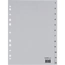 Intercalaires PP pour classeurs à levier SCHÄFER SHOP, format plein A4, numérotés de 1 à 12, gris