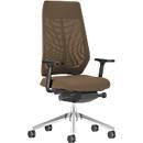 Interstuhl JOYCE is3 office chair, synchronous mechanism, armrests, FlexGrid lumbar support, mesh back, flat seat, light gray/beige gray