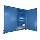Isolierter Regalcontainer BAUER CEH 29-2 IBC, Stahl, Doppelflügeltor, B 3220 x T 1500 x H 3510 mm, blau