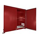 Isolierter Regalcontainer BAUER CEH 29-2 IBC, Stahl, Doppelflügeltor, B 3220 x T 1500 x H 3510 mm, rot